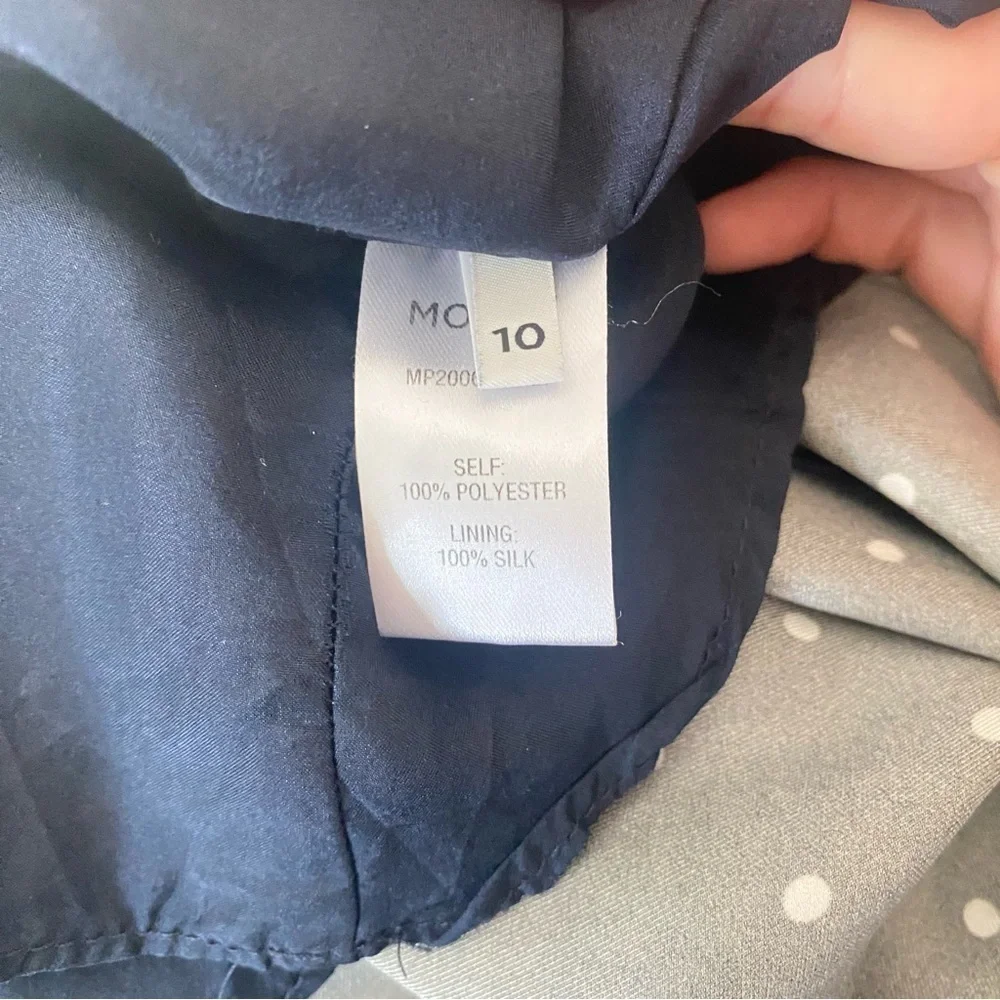 MONSE M Dot Cascade Slip Skirt Black 10 - Picture 16 of 16